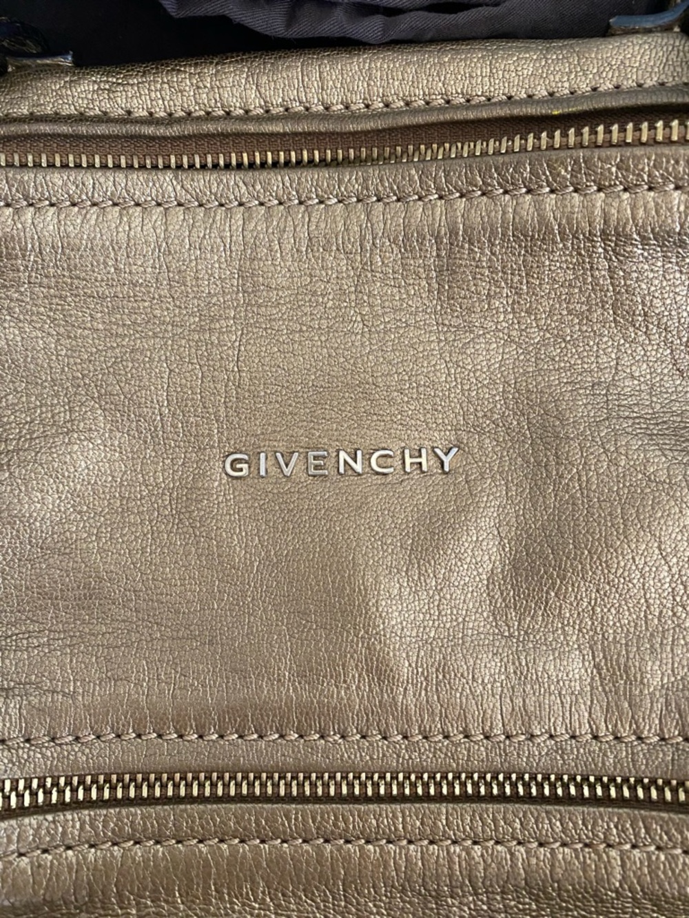 Givenchy Mini Pandora Bronze Metallic Soft Leather Crossbody Bag - Picture 13 of 13
